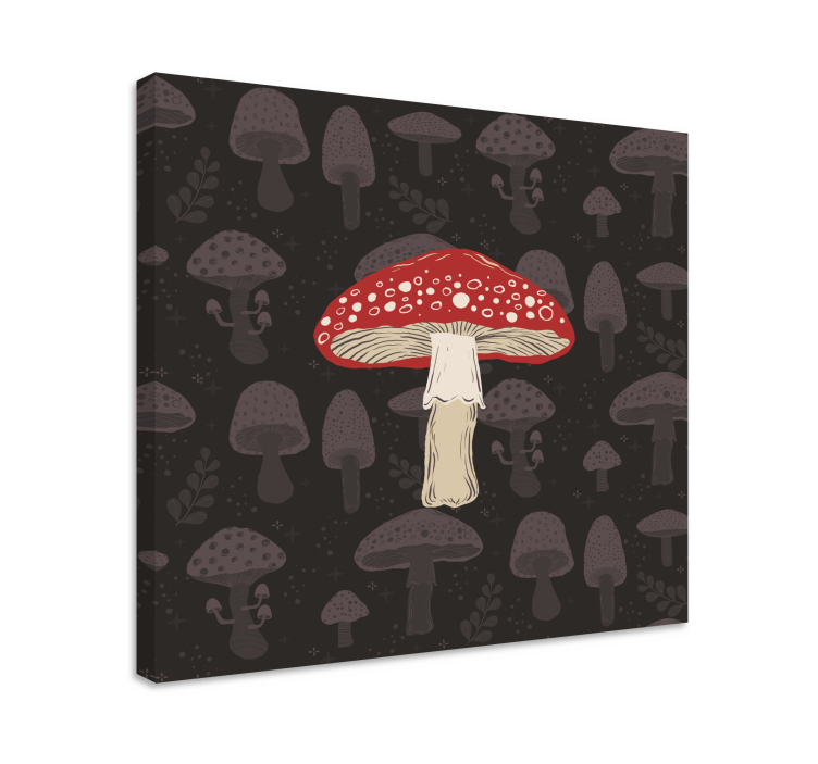 Tableau champignon amanite tue-mouche rouge - TenStickers