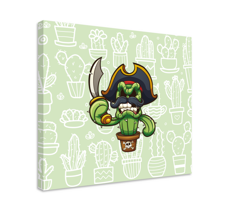 Tableau plantes cactus pirate - TenStickers