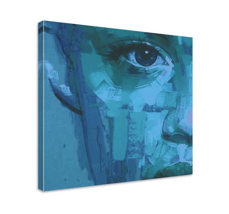 Tableau personnage détail des yeux bleus - TenStickers