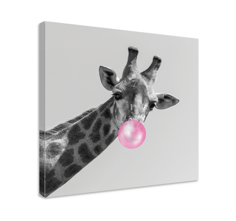 Tableau animaux girafe avec des bulles - TenStickers