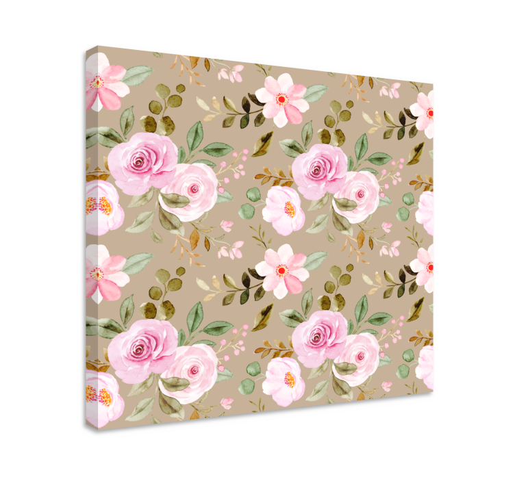 Tableau fleurs et plantes composition fleurie rose - TenStickers