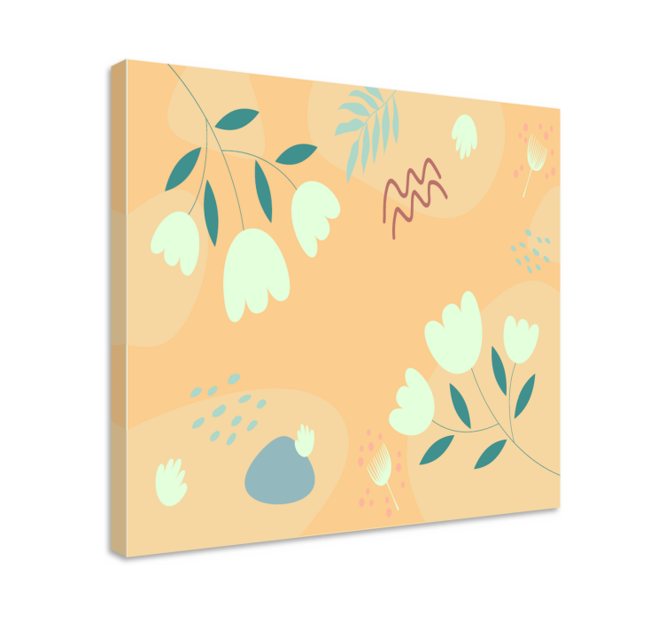 Tableau fleurs et plantes motifs de feuilles florales - TenStickers