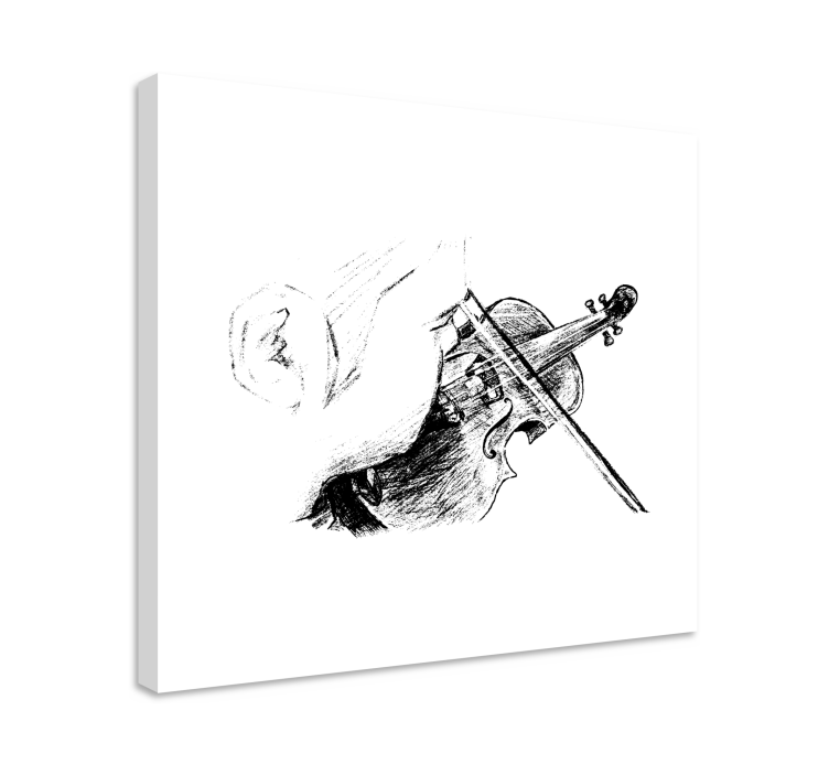 Tableau musique violoniste jouant une mélodie - TenStickers