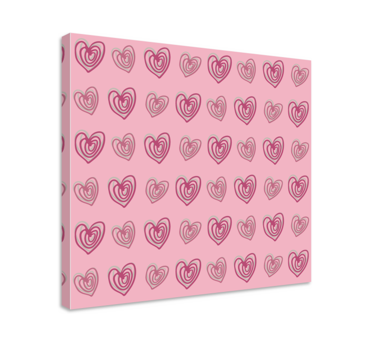 Tableau motivation design à motif de cœurs - TenStickers