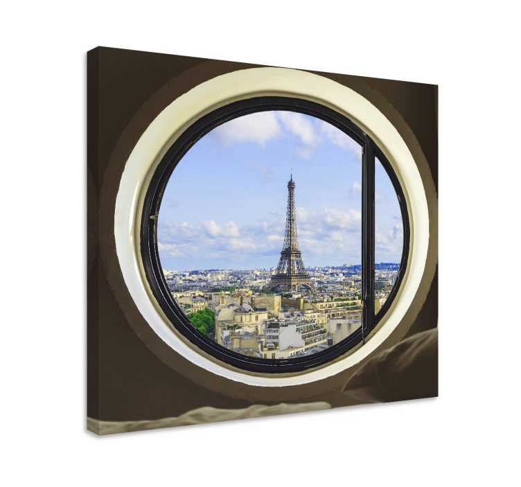 Tableau villes et pays vue de la tour eiffel - TenStickers