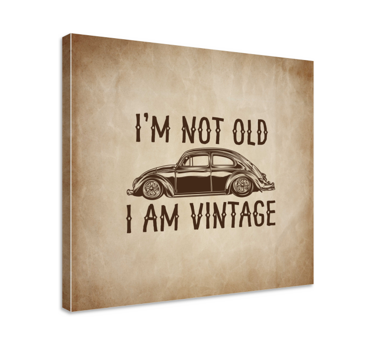 Tableau vintage citation voiture classique - TenStickers