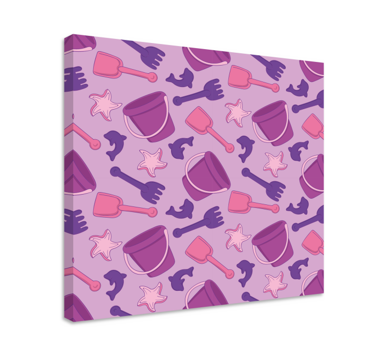 Tableau enfants motif jouets de plage - TenStickers