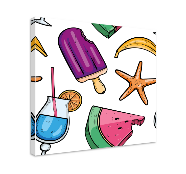 Tableau fruits délices d'été inspirés des fruits - TenStickers