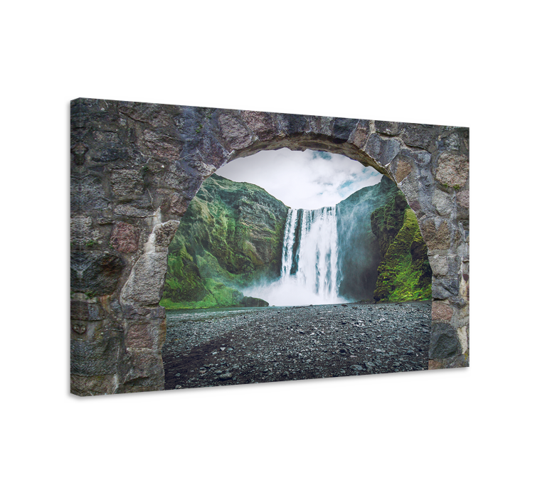 Tableau paysages grande perspective de cascade - TenStickers