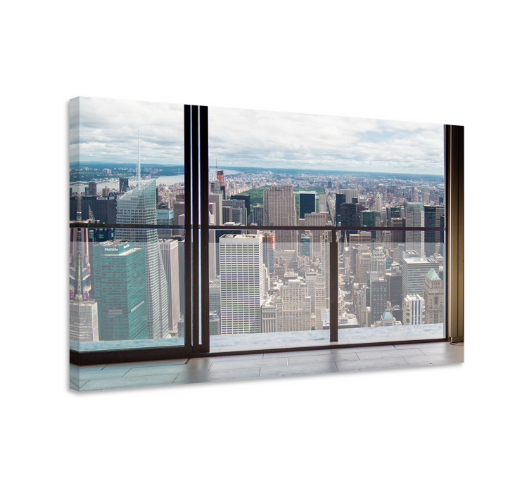 Tableau villes et pays vue imprenable sur la ville - TenStickers