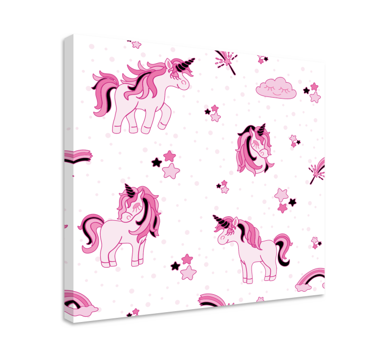 Tableau licorne motifs mignons de licorne - TenStickers