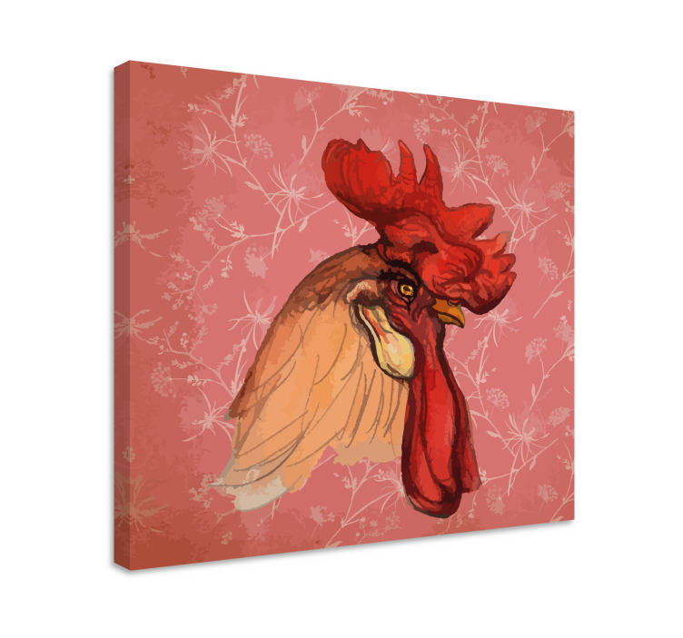 Tableau oiseaux illustration de coq - TenStickers