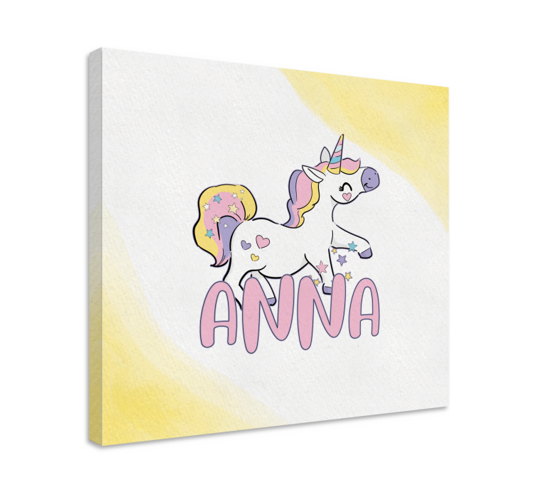 Tableau licorne personnage licorne joyeuse - TenStickers