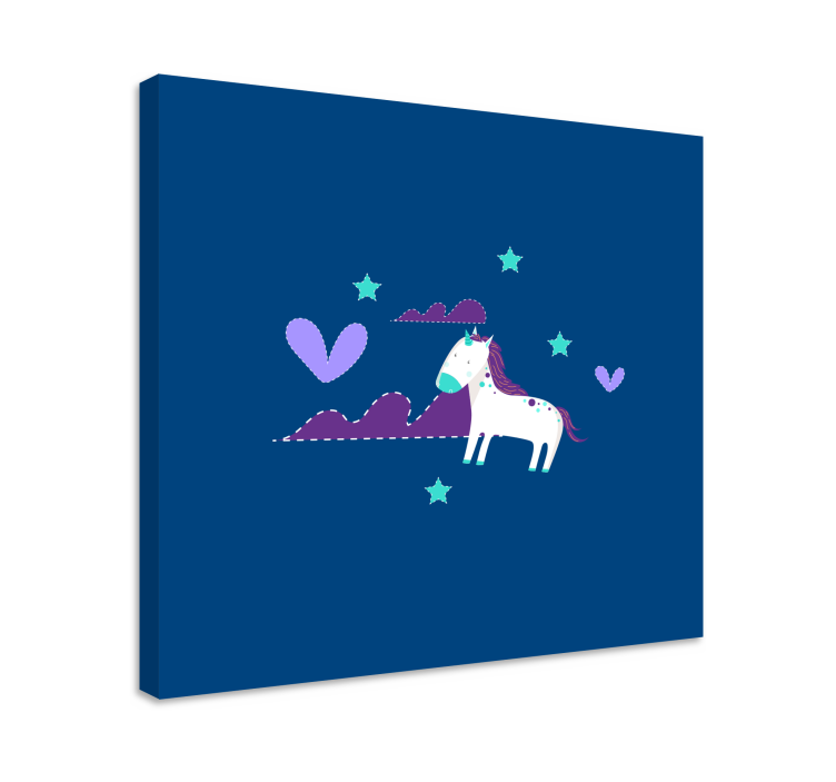 Tableau licorne scène de licorne charmante - TenStickers