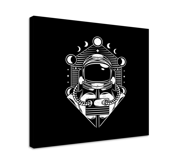 Cadre jeux vidéo phases de la lune astronaute - TenStickers