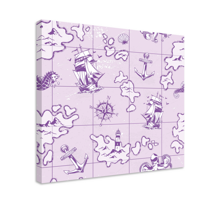 Tableau mer boussole nautique vintage - TenStickers