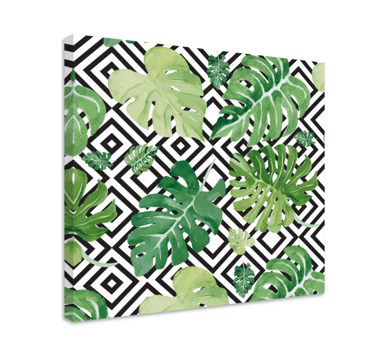 Tableau fleurs et plantes motif feuilles tropicales - TenStickers