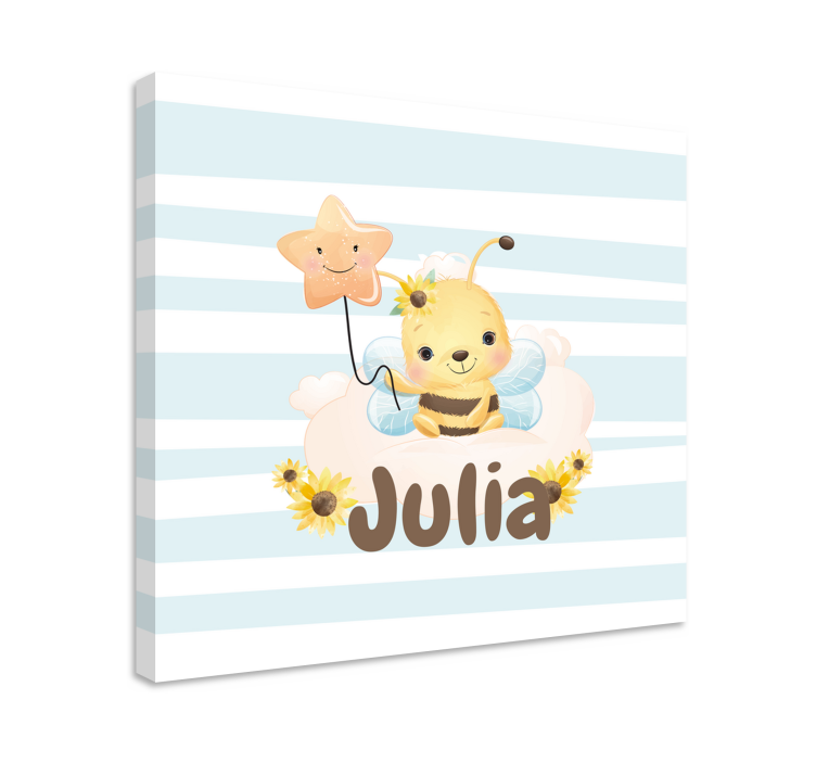Tableau animaux personnage abeille mignon - TenStickers