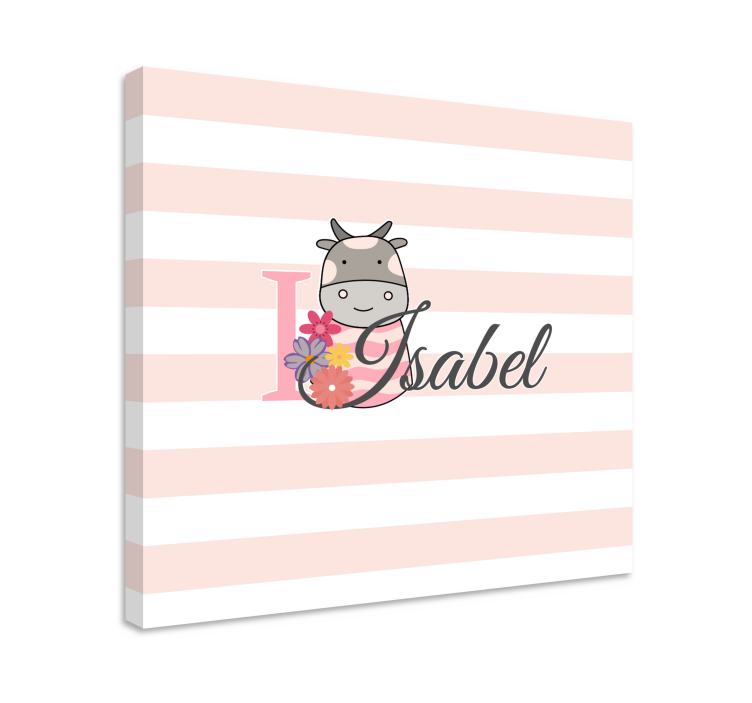 Tableau personnage design de vache mignonne - TenStickers
