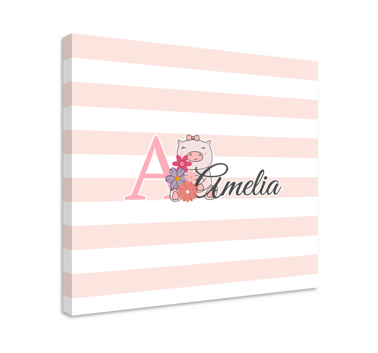 Tableau bébé cochonnet espiègle - TenStickers