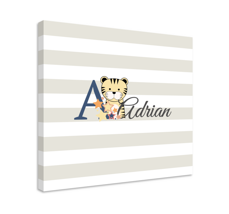 Tableau chat personnage tigre adrian - TenStickers