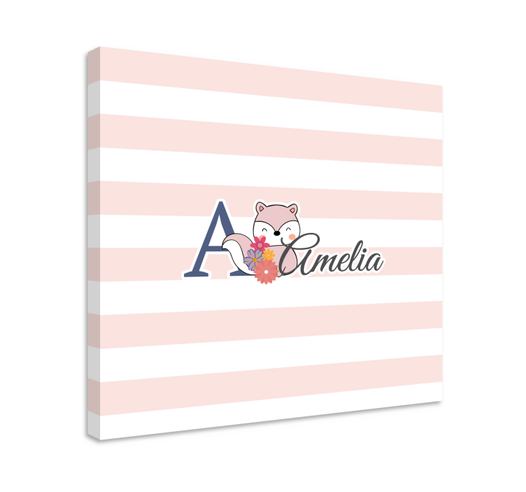 Tableau bébé renard mignon personnalisé - TenStickers