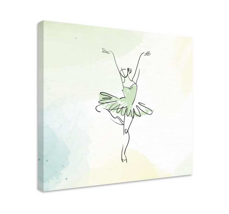 Tableau danseuse mouvement de ballet élégant - TenStickers