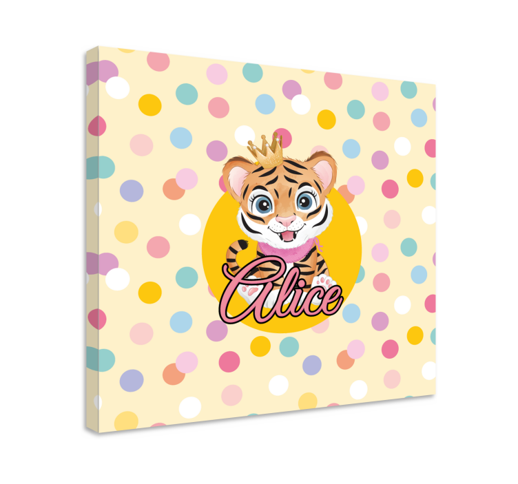 Tableau animaux tigre mignon en personnage - TenStickers