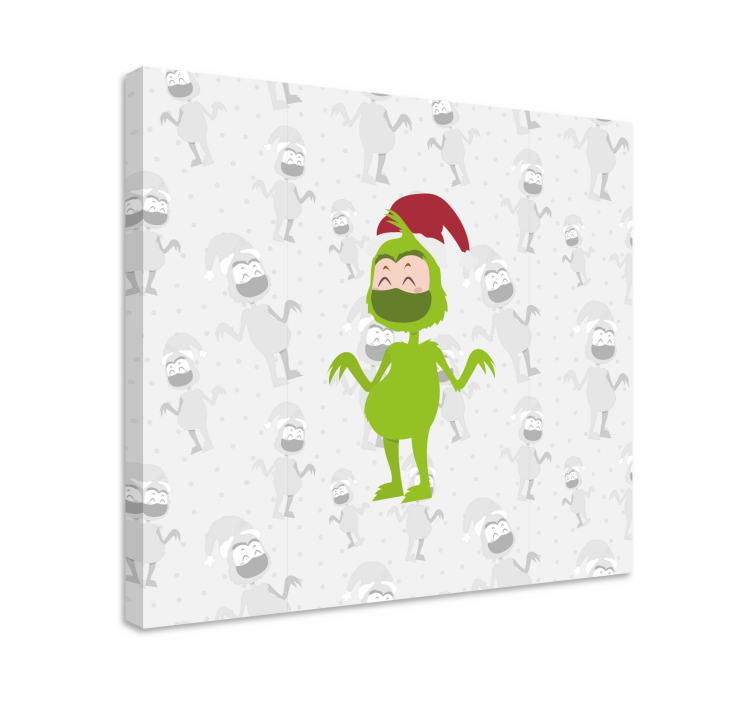 Tableau personnage personnage vert joyeux - TenStickers