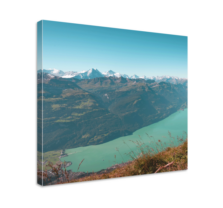 Tableau paysages vue paisible sur les montagnes - TenStickers