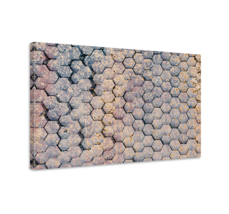 Tableau géométrique motif hexagonal - TenStickers