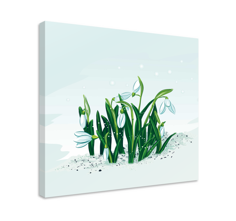 Tableau fleurs et plantes fleurs de perce-neige - TenStickers