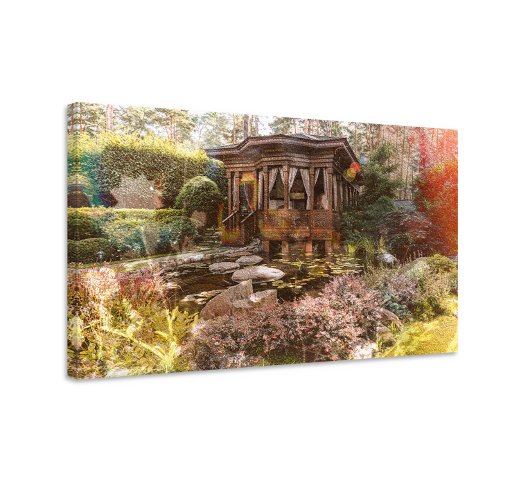 Tableau paysages jardin de paix et sérénité - TenStickers