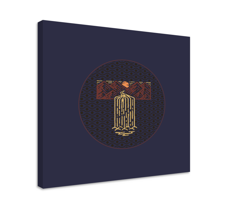 Tableau paysages cascade d'eau sereine - TenStickers