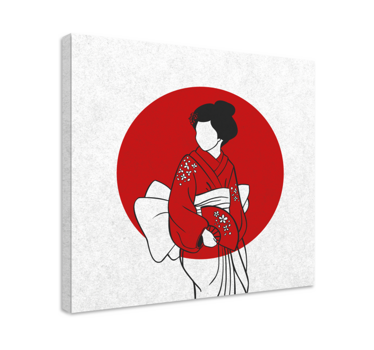 Tableau oriental Élégance du kimono traditionnel - TenStickers