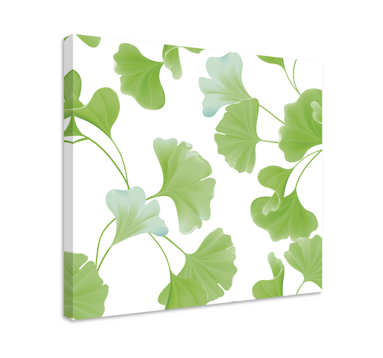 Tableau moderne Feuilles de ginkgo vert - TenStickers