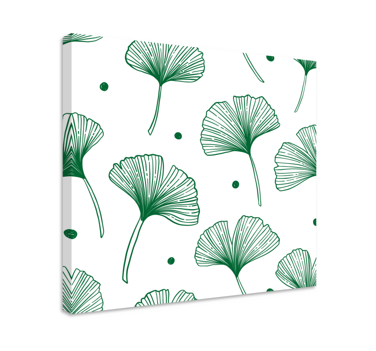 Tableau fleurs et plantes illustration feuille de ginkgo - TenStickers