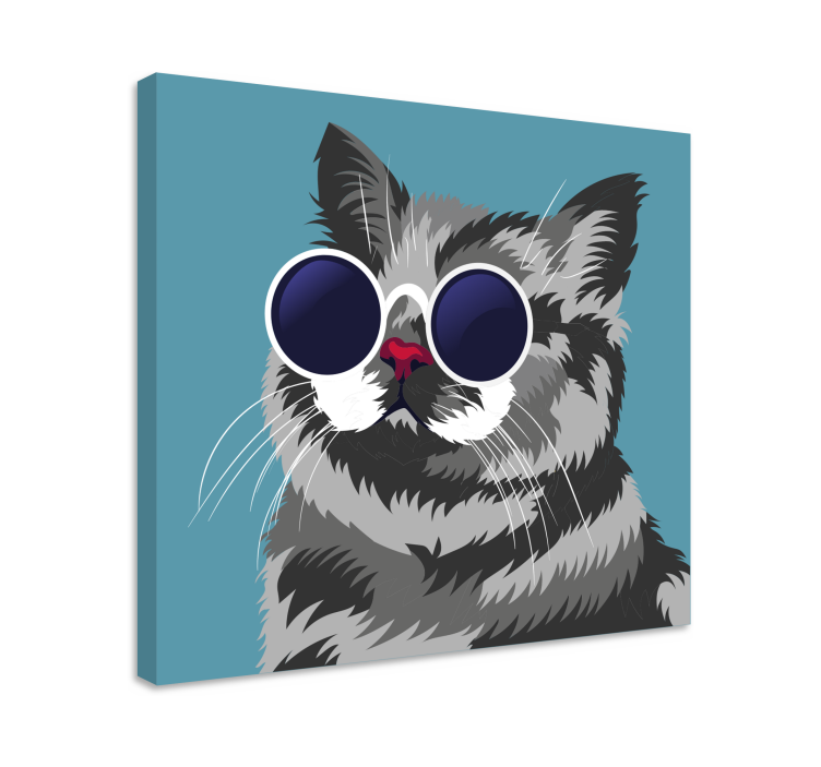 Tableau chat portrait chic - TenStickers