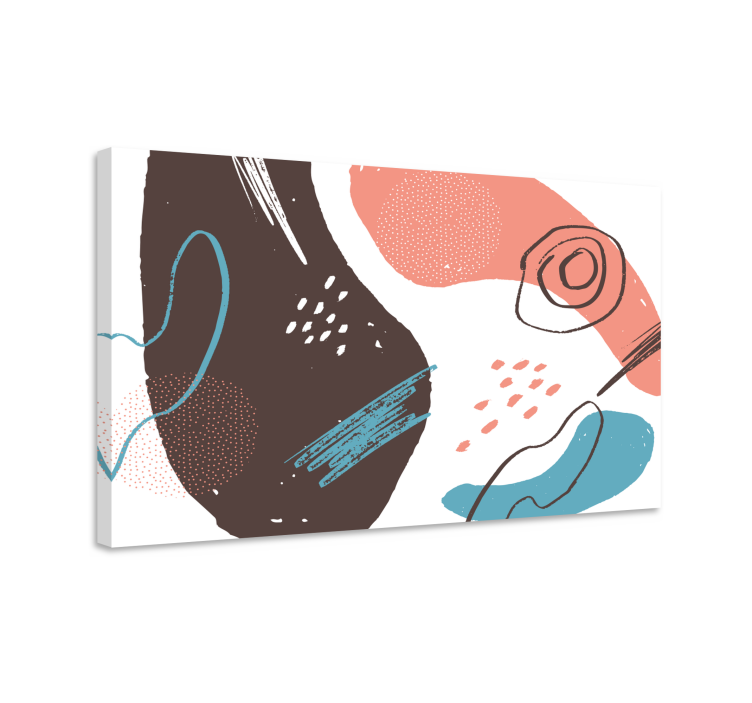 Tableau abstrait formes artistiques dynamiques - TenStickers