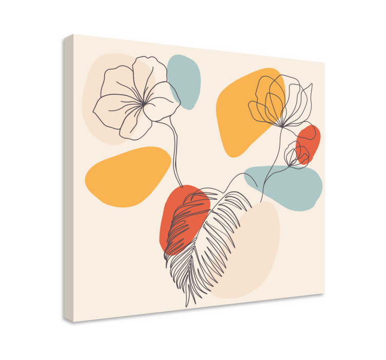 Tableau fleurs et plantes traînées florales superposées - TenStickers