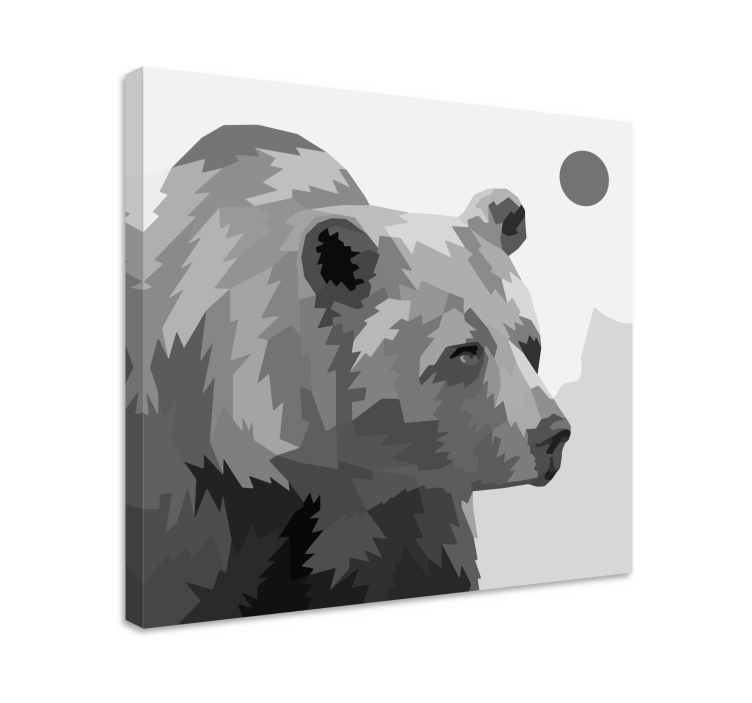 Tableau animaux portrait de l'ours majestueux - TenStickers