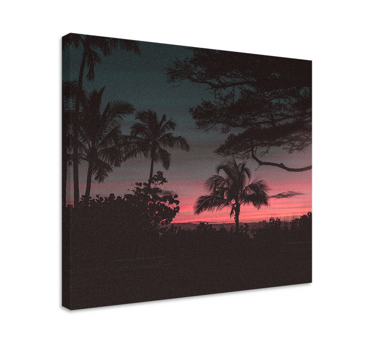Tableau paysages ambiance crépusculaire tropicale - TenStickers