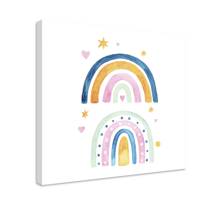 Tableau enfants agencement arc-en-ciel coloré - TenStickers