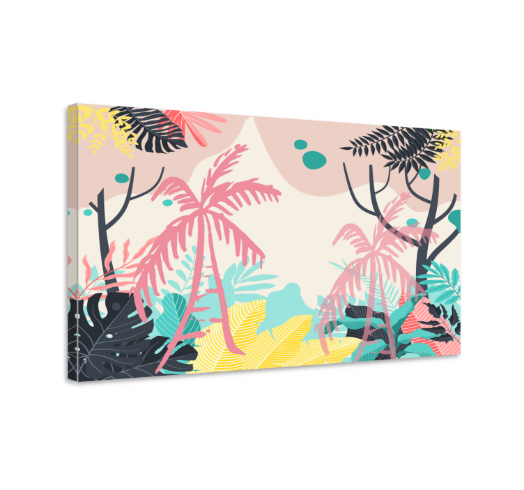 Tableau fleurs et plantes scène naturelle tropicale - TenStickers