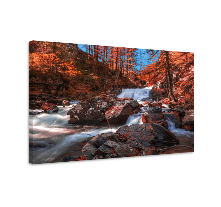 Tableau paysages scène de ruisseau en montagne - TenStickers