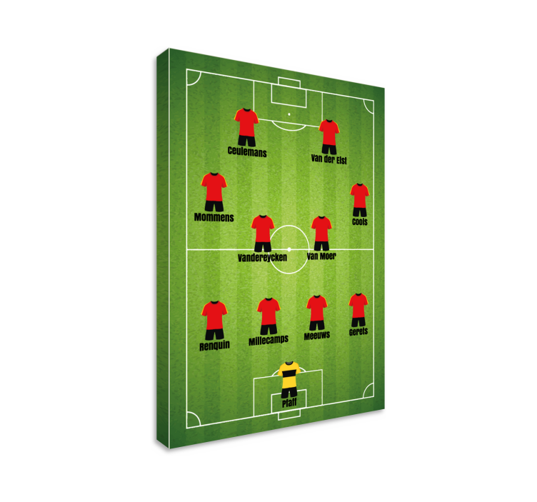 Tableau Équipe Belgique 1980 - TenStickers