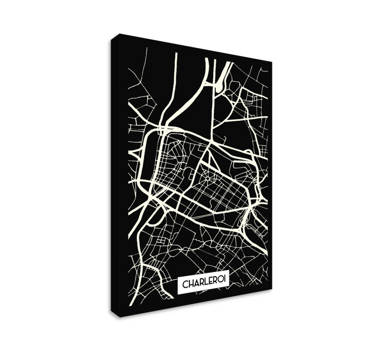 Tableau Carte Topographique Charleroi - TenStickers