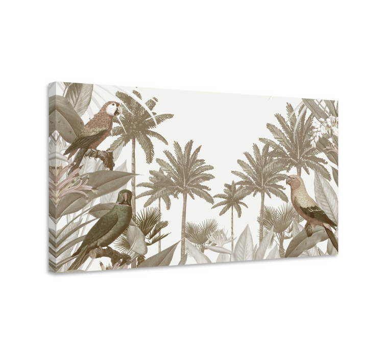 Tableau faune tropicale style vintage - TenStickers