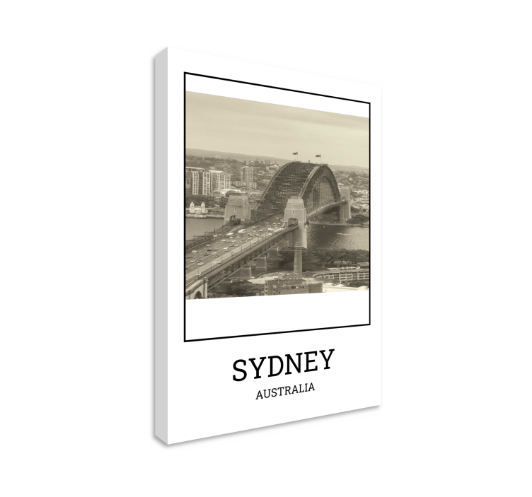 Tableau ville Sydney noir et blanc - TenStickers