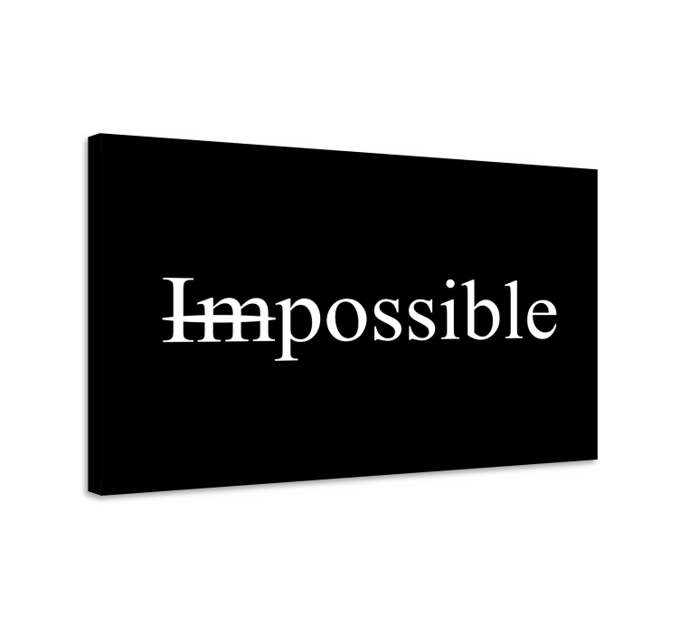 Tableau motivation Impossible Possible - TenStickers